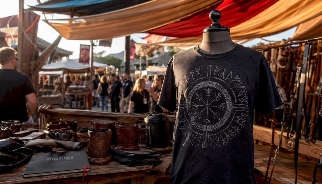 Mannequin wearing Valhalla t-shirt in boutique