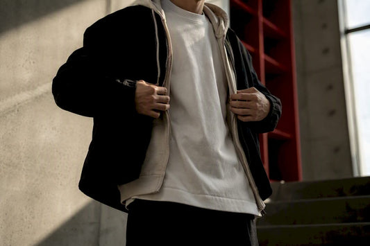 Cropped layered streetwear outfit with heavyweight tee