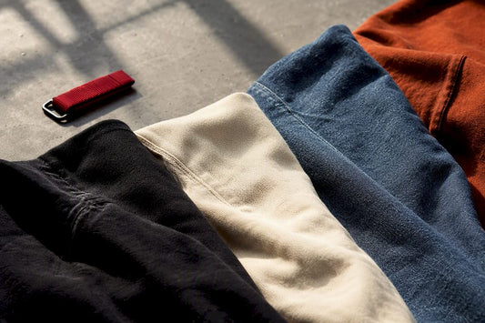 Streetwear fabric swatches in coordinated colors