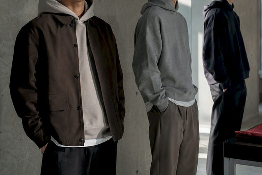 Cropped models demonstrating heavyweight hoodie outfits