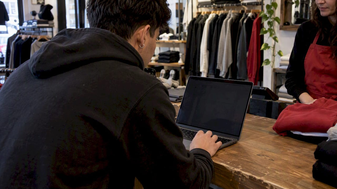Shopper checking a streetwear site domain