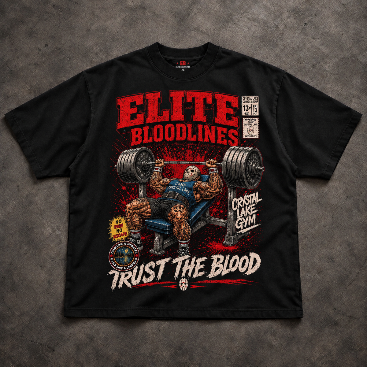 EB Death By Benchpress Oversized Pump Cover