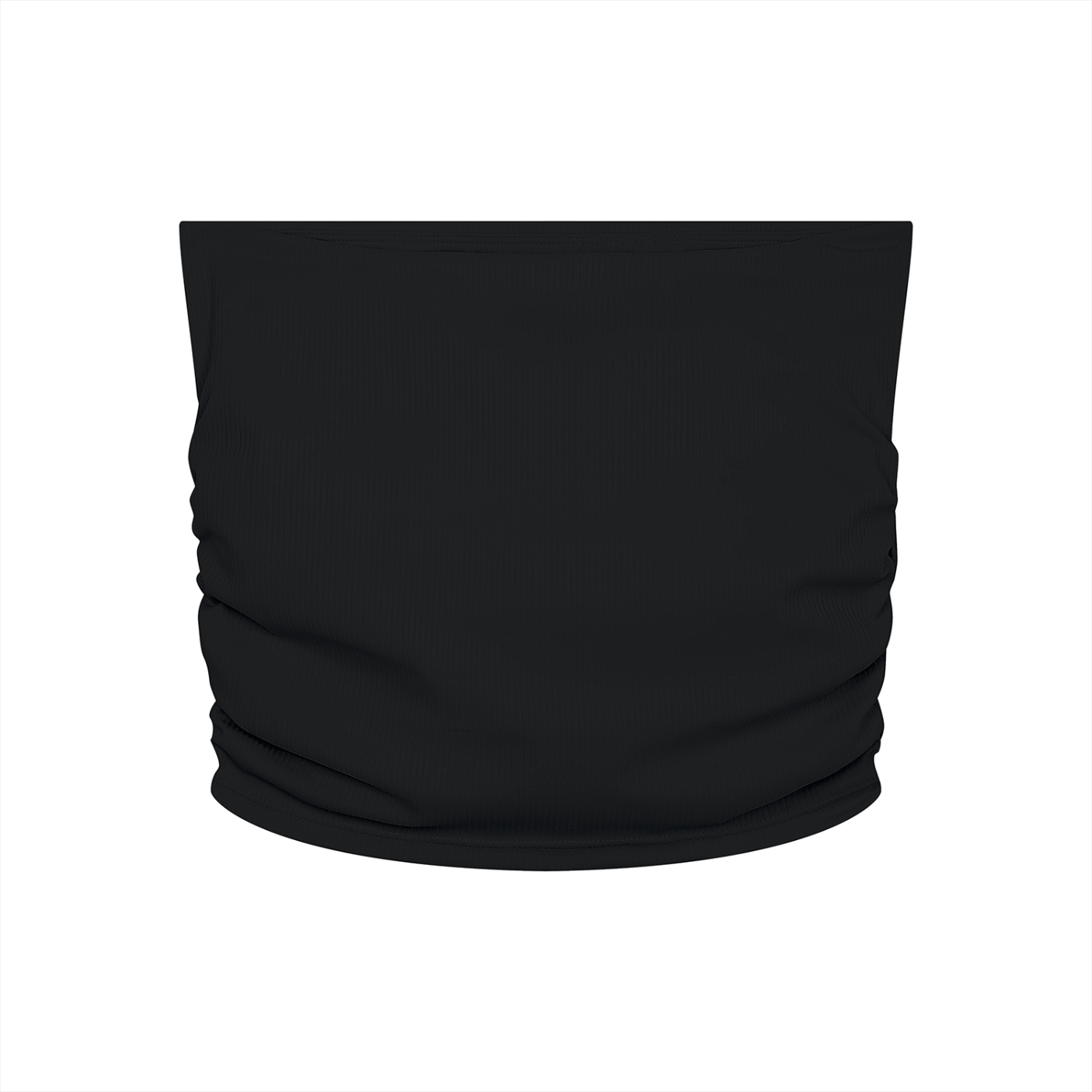 MUSCLE MOMMY Ruched Cropped Yoga Tube Top
