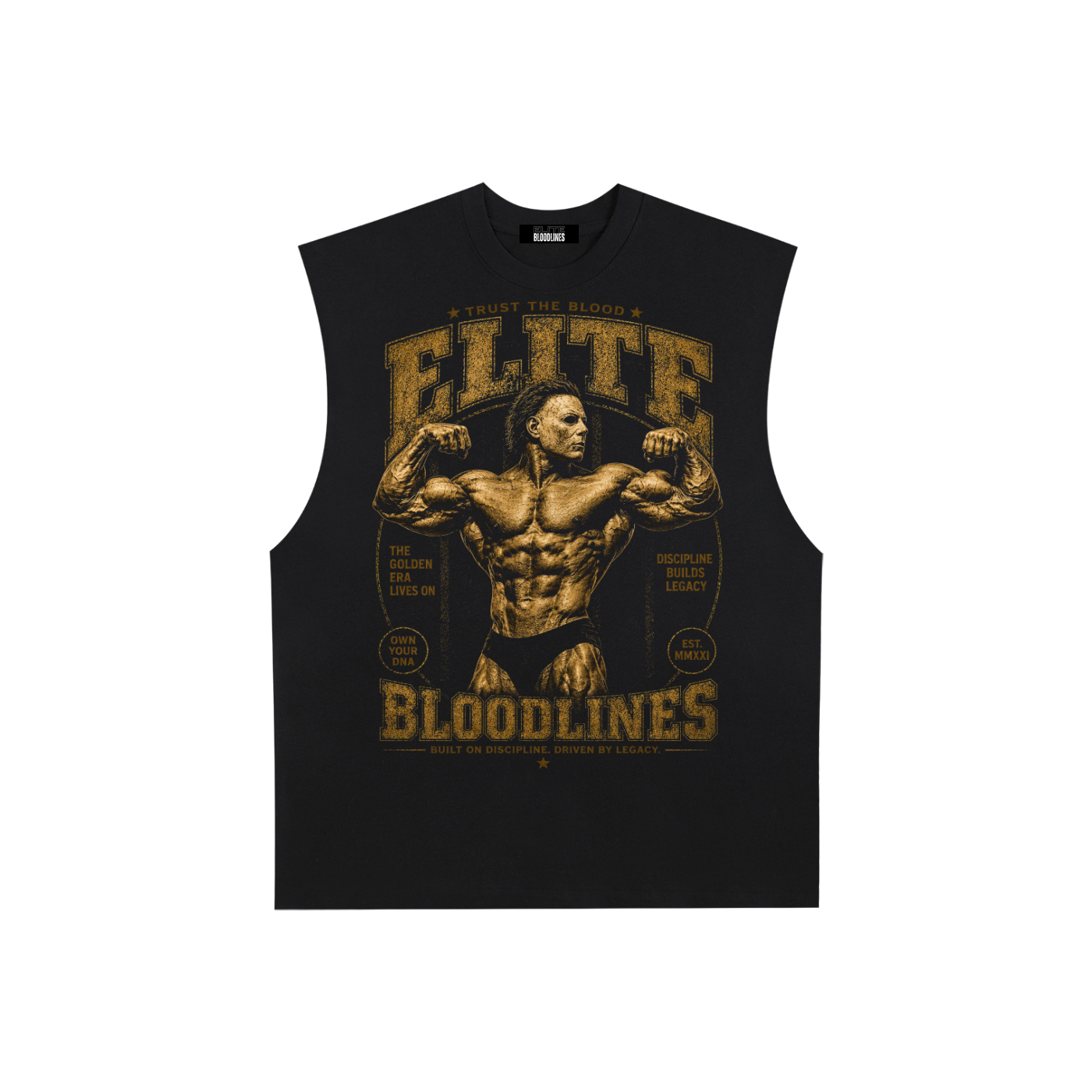 GAINZ HORROR Michael Raw Edge Cotton Tank Top
