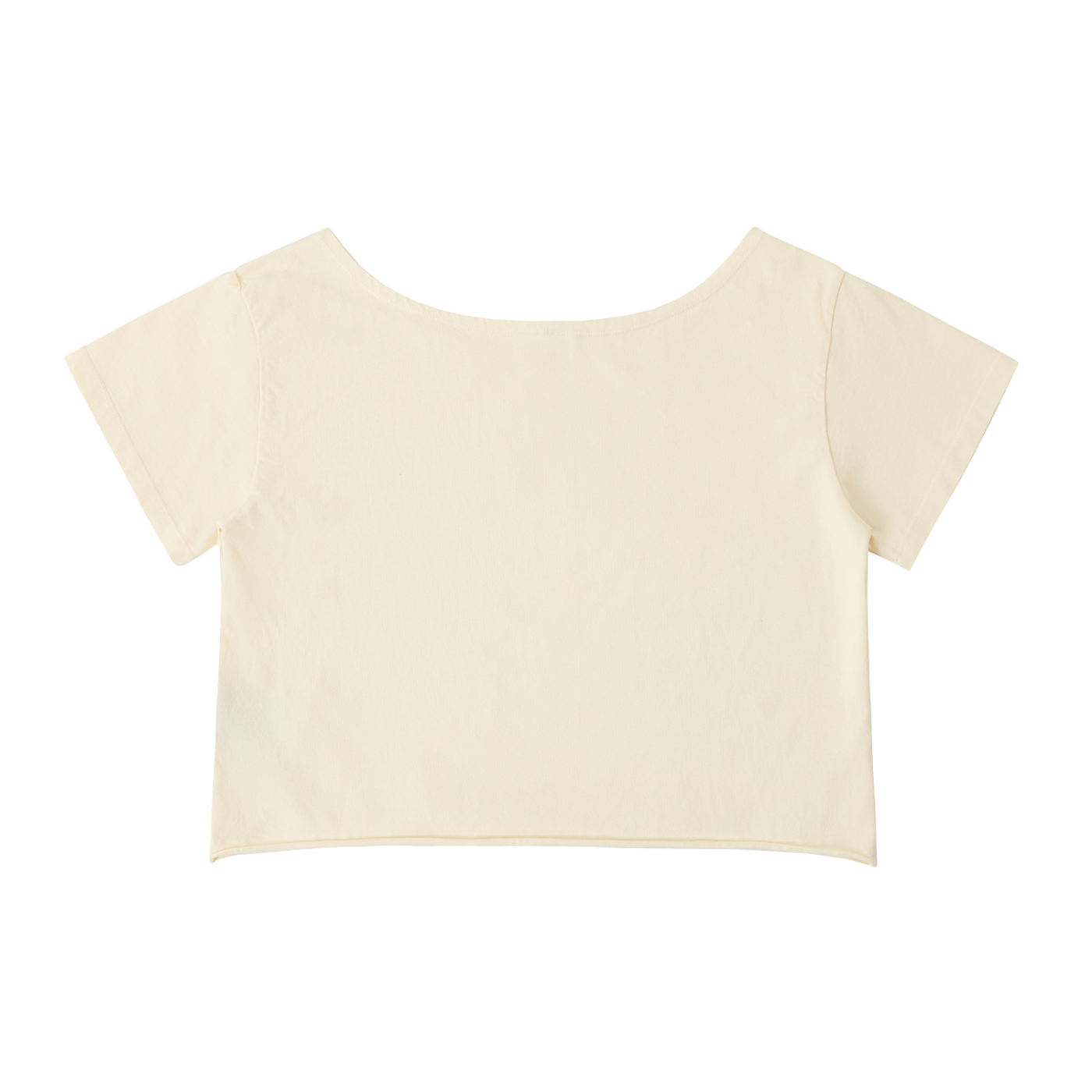 ELITE BLOODLINES Off-Shoulder Rolled Hem Cotton T-Shirt