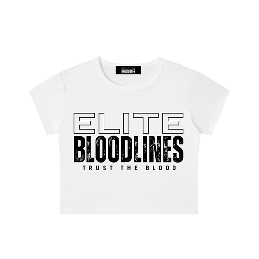 ELITE BLOODLINES Snow Washed Crop Top