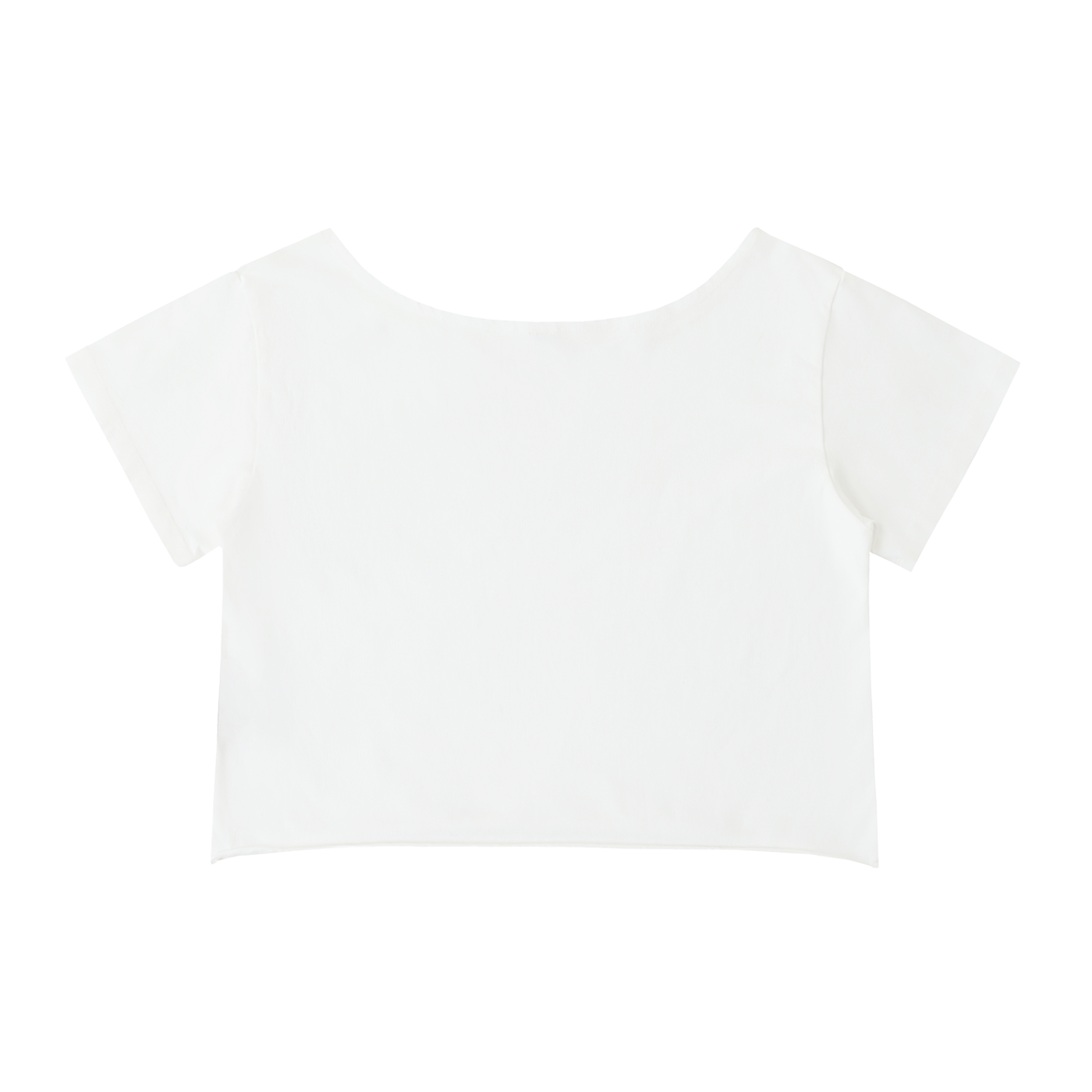 ELITE BLOODLINES Off-Shoulder Rolled Hem Cotton T-Shirt