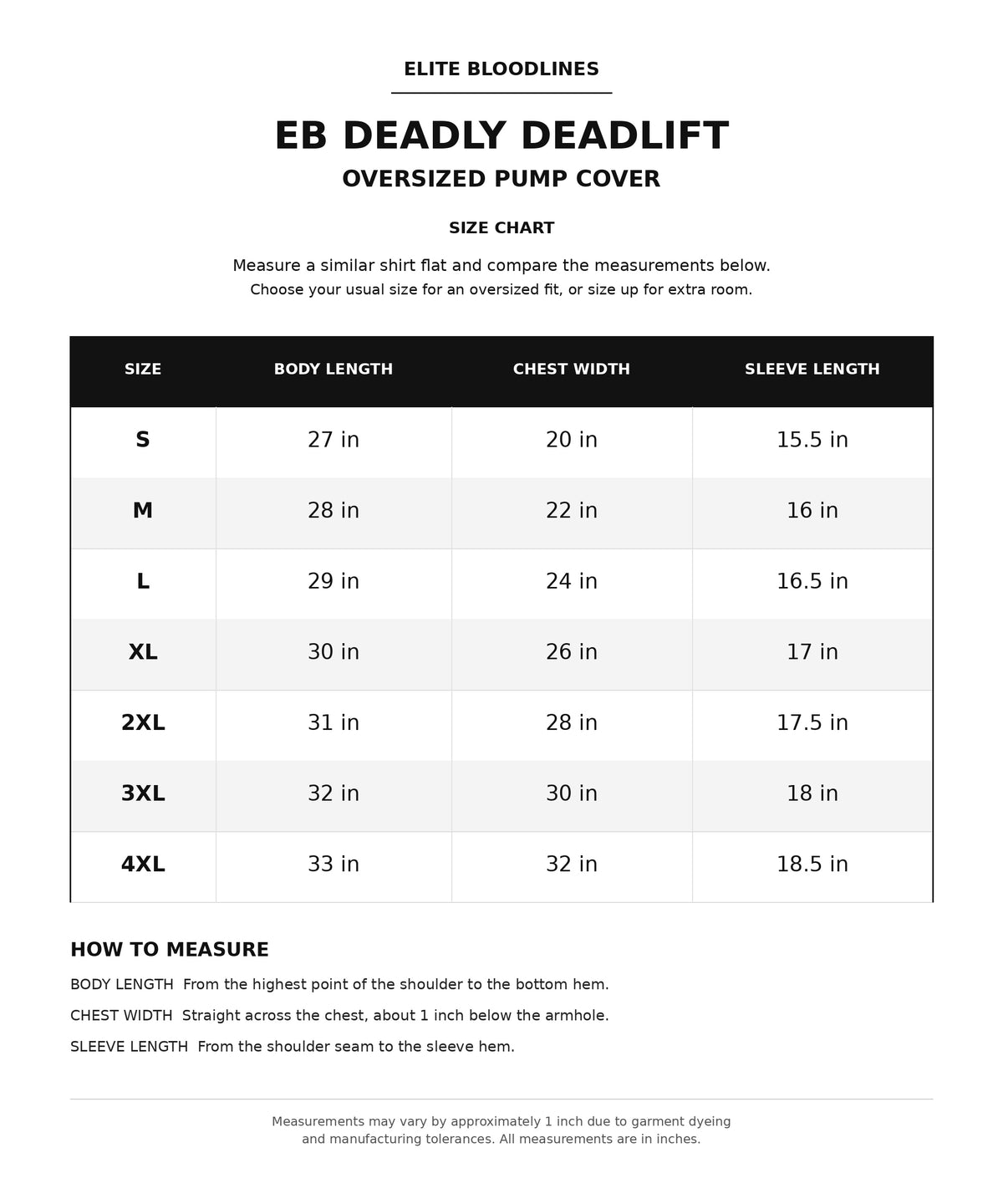 EB Deadly Deadlift Oversized Pump Cover