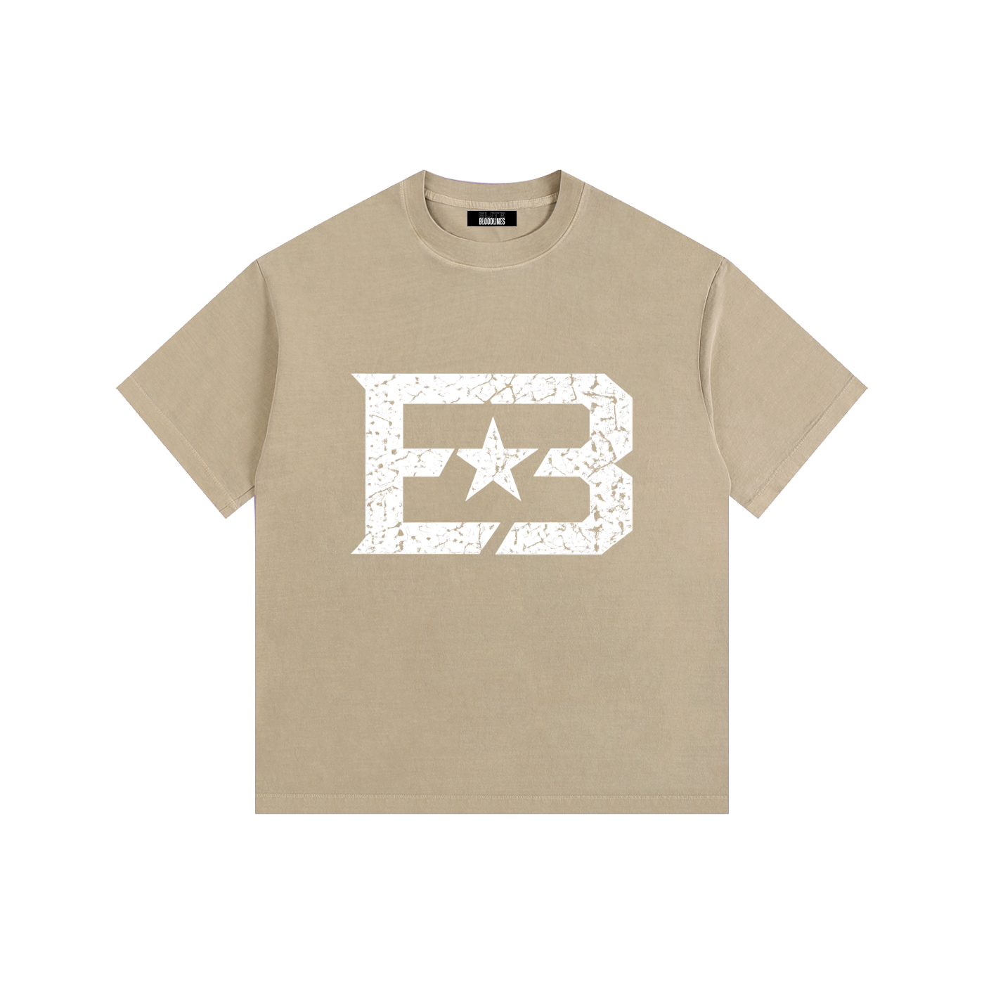 EB "Star" Vintage Washed Oversized Cotton T-Shirt