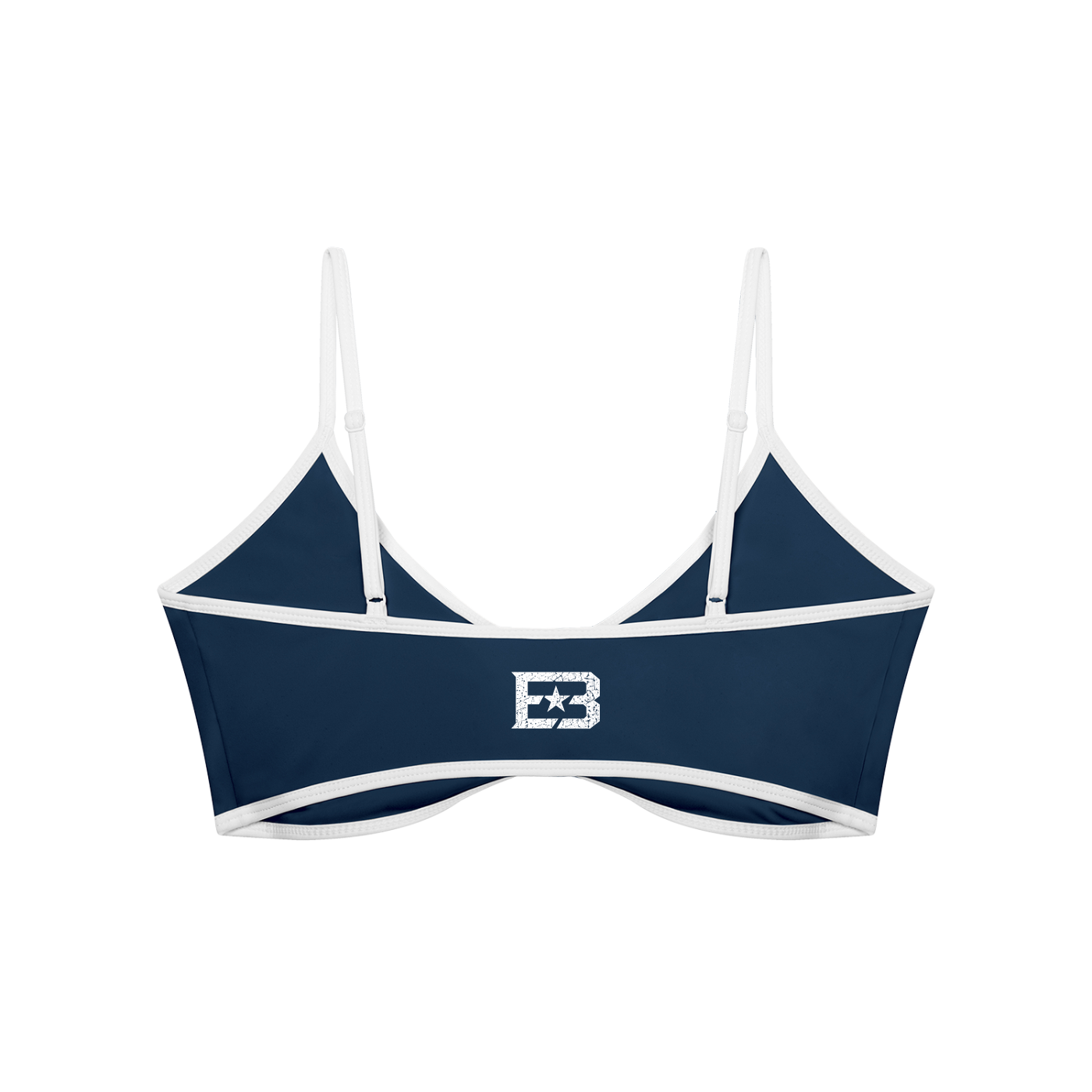 EB Star Color Block Ruched V-Neck Sports Bra