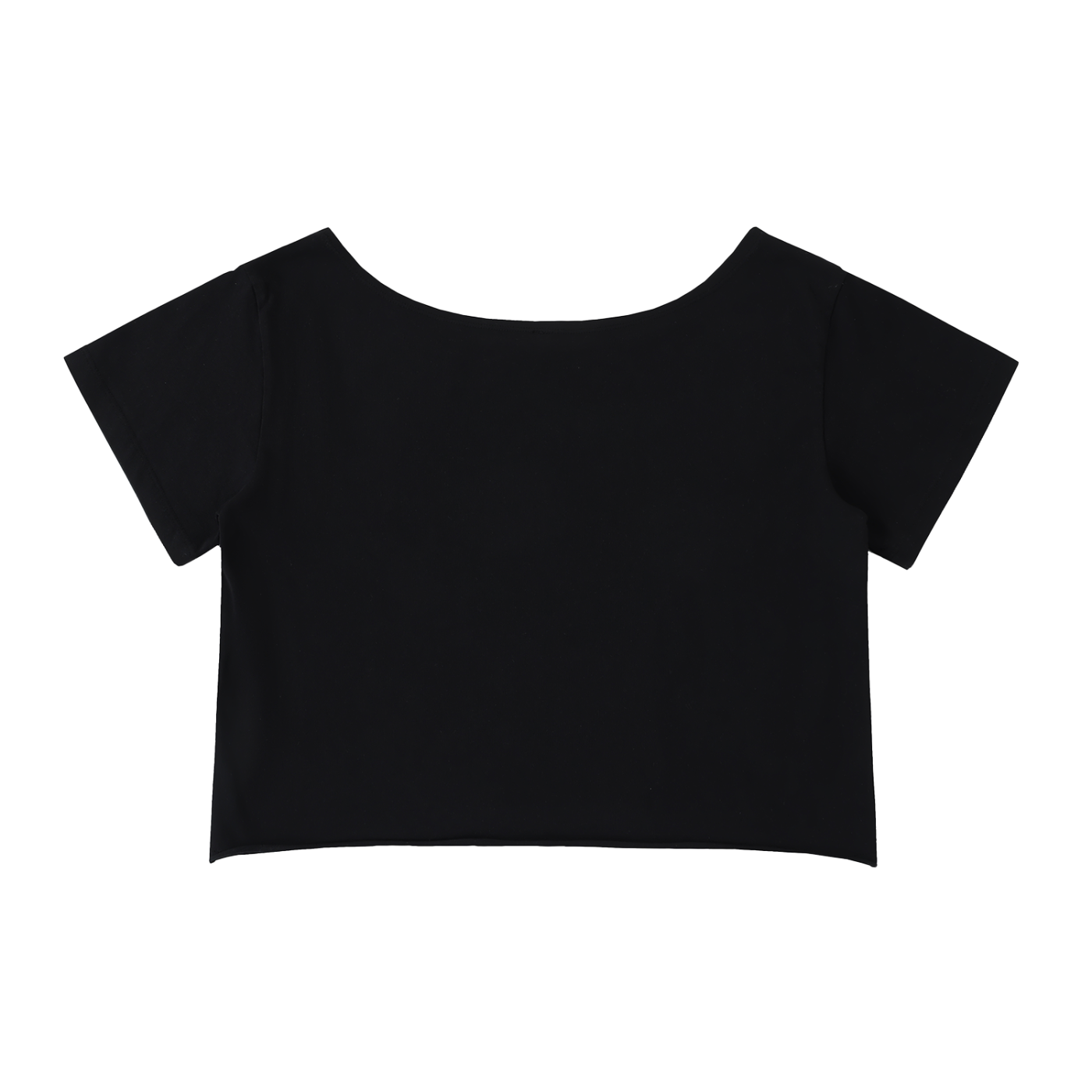 ELITE BLOODLINES Off-Shoulder Rolled Hem Cotton T-Shirt
