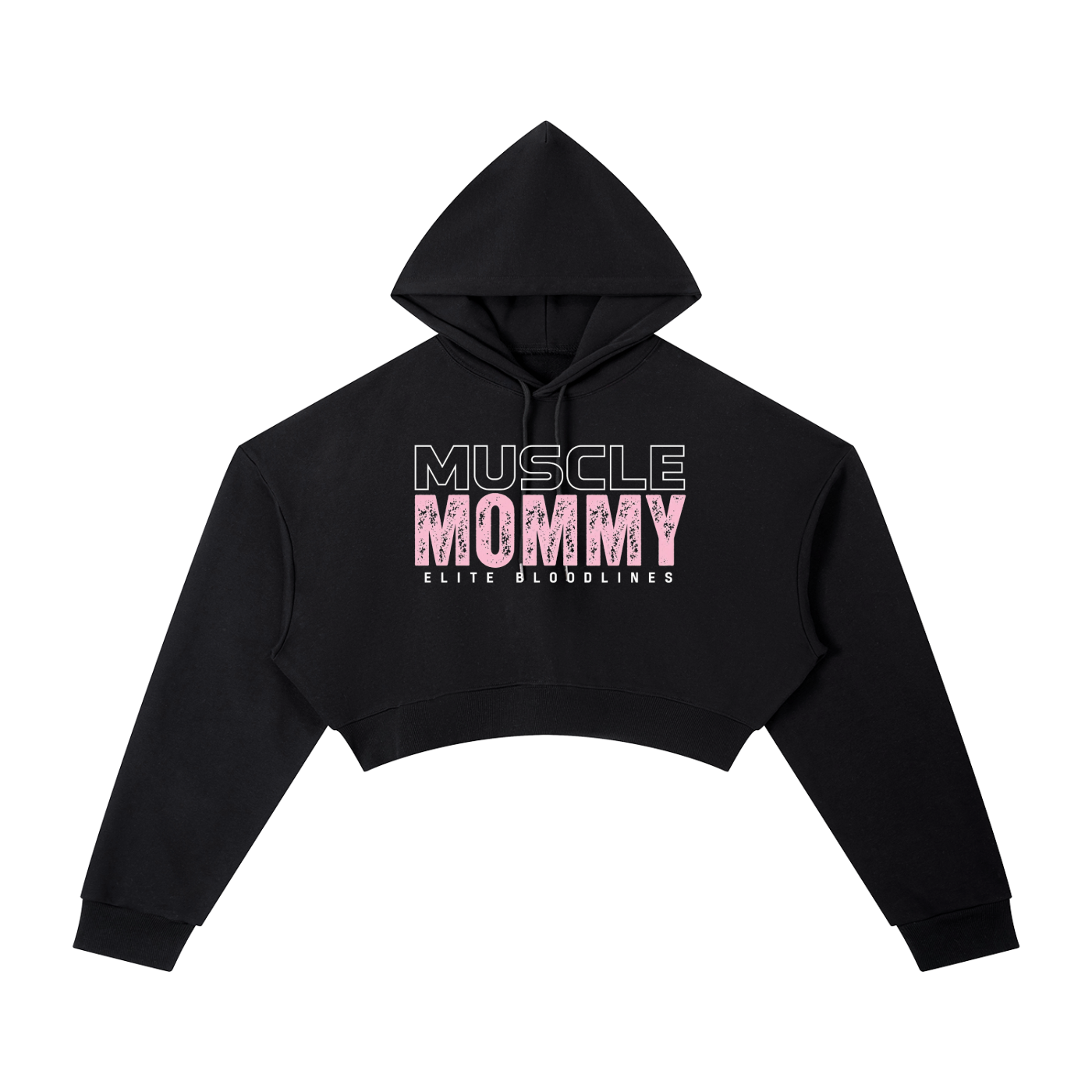 MUSCLE MOMMY Essential Cropped Hoodie